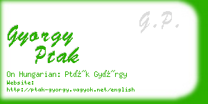 gyorgy ptak business card